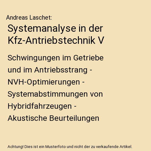 Systemanalyse der - in,